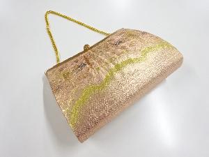 リサイクル　佐賀錦花車模様織り出し和装バッグ
